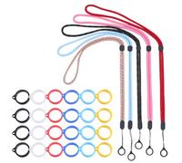 GORGECRAFT 41PCS Ensemble de Lanière de Collier Anti-Perte Comprenant 5PCS Support de Corde de Sangle de Pendentif Anti-Perte avec 36PCS Anneaux en Caoutchouc de Silicone pour Porte-Clés 20mm