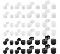 GORGECRAFT 48 bouchon de Distribution à Rabat de 4 tailles Blanc Bouchon de Rechange pour Bouteilles de Vidange Bouchon en Plastique Réutilisable Anti Fuite Bouchon à Pression pour Shampoing Hydratant