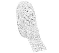 GORGECRAFT 5.5 Yards 1.7" bandeaux élastiques Bandeau Ruban Crochet Extensible Garniture Tissu pour Cheveux Accessoires Tube Haut, Blanc