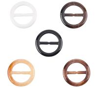 GORGECRAFT 5 couleurs Boucle de Ceinture Ronde en Résine de 20cm pour Foulard en Soie T Shirt Cravate Fermoir Ajusteur Nœud de Taille Bouton de Fixation pour Vêtements Accessoires Femmes