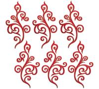 GORGECRAFT 5 Paire Patchs Brodés Fer Feuille Fleurs Dentelle Appliques,Ecusson a Coudre,Thermocollant Tissus Fer à Repasser,Patch de Broderie Appliques Rouge pour Mariage Robe Chaussures