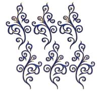 GORGECRAFT 5 Paire Patchs Brodés Fer Feuille Fleurs Dentelle Appliques,Thermocollant Tissus Fer à Repasser,Patch de Broderie Appliques Noir pour Bricolage Artisanat Mariage Robe Chaussures
