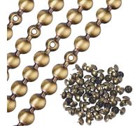 GORGECRAFT 5 pièces*1M Bandes de Punaises de Rembourrage 10.5mm Tête Ronde en Fer Métallique Garnitures de Tête de Clou Décoratives Brillantes avec 90 Clous de Tapisserie Assortis Bronze Antique