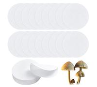 GORGECRAFT 50 Pcs Disques Filtres Synthétiques 90 MM Papier Filtre Quantitatif sans Cendres de Laboratoire Vitesse Moyenne Bouche Large Taille Entonnoir Filtre Papier, Culture de Champignons