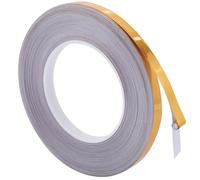 GORGECRAFT 50mX10mm Ruban de Film Mylar en Polyester Métallisé Doré,Autocollants Frise Dorée,Moulures et Garnitures Murales,Design Peel and Stick,Finition Effet Miroir Métallisé pour Détails de Noël