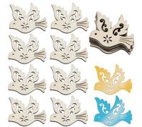 GORGECRAFT 50pcs D'Oiseau en Bois Inachevé Décorations d'arbre de Noël en Bois Biscuit Ajouré Découpe Vierge Décorations de Colombe en Bois Pendentifs pour Mariage d'anniversaire Cadeau à Suspendre