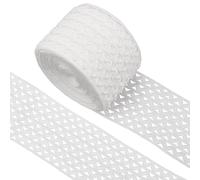 GORGECRAFT 5m*6cm Cordon Élastique Ondulé Blanc Bande Élastique Rayée Rick Rack Ceinture Plate Extensible Sangle Couture Tricot Sangle Ruban de Garniture pour Bricolage Artisanat Bandeau Sacs