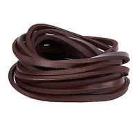GORGECRAFT 5m Cordon en Cuir Véritable 7mm de Large Bracelet en Cuir Marron Noix de Coco Brillant Tressage Bandes de Cuir Perles Fils pour Bricolage Arts Artisanat Bijoux Botte Lacets Faire
