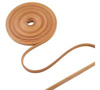 GORGECRAFT 5m Cordon Plat en Cuir Véritable 8mm de Large Cordon en Cuir de Vachette Ceinture Wrap 3mm D'Épaisseur Rouleau de Ficelle en Cuir Simple Face pour Bricolage Artisanat Bijoux Collier, Pérou