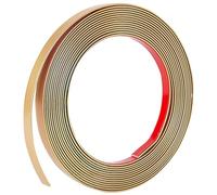 GORGECRAFT 5mX10mm Moulure Murale Flexible Bande Décorative Auto-Adhésive Autocollants de Bordure de Miroir Doré pour Panneau de Sol Bord D'Armoire Cadre de Garde-Robe Ruban D'Étanchéité Décor