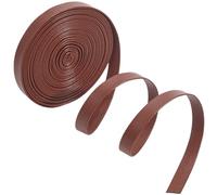 GORGECRAFT 5mX10mmX1mm Bandes de Cuir Pliables en Dentelle Sangle de Ceinture en Cuir Brillant Cordon en Cuir Fin Sienne Corde en Cuir PU Double Face pour Artisanat Colliers D'Outillage de Bijoux
