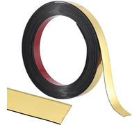 GORGECRAFT 5mX15mm Moulure Dorée à Décoller et à Coller Bordure de Miroir Flexible Bande Décorative Auto-Adhésive pour Mur Plafond Panneau de Sol Armoire Carrelage Bord d'angle Moulure de Cadre