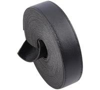 GORGECRAFT 5MX25mm Bracelet en Cuir Noir Double Face Cordon en Cuir Plat 2mm D'Épaisseur Bandes de Cuir Imitation Fils Cordes pour Bricolage Artisanat Poignée Wrap Ceinture Colliers pour Animaux