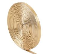 GORGECRAFT 5mX6mm Sangles Plates en Cuir Métallique Brillant Cordon en Cuir PU Brillant Bande de Dentelle Perles Corde Ruban Artisanat Double Face Faux Fournitures Cordon pour D'Oreiller Artisanaux Or