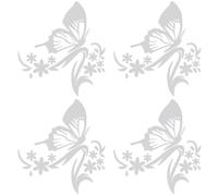 GORGECRAFT 6 feuille D'Autocollants de Voiture en Forme de Papillon pour Rétroviseur de Voiture Autocollants Réfléchissants en Vinyle Imperméable pour Femme Art Mural Ordinateur Portable Blanc