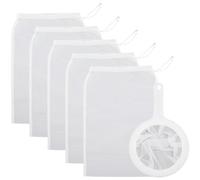 GORGECRAFT 6 passoire Fine en Nylon Réutilisable pour Aliments Sac à Lait de Noix Blanc Fromage Jus Yaourt Tissu à Cordon Passoire en Maille Filtre de Qualité Passoire pour la Cuisine Le Lait Le Thé