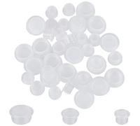 GORGECRAFT 60 bouchon de Bouteille en Plastique avec Anneau de Traction Bouchons pour Salière et Poivrière Bouchon de Remplacement Transparent Couvercles D'Extrémité de Colonne Réutilisables pour Pots