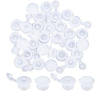GORGECRAFT 60 bouchon en Plastique pour Salière et Poivrière 8/12mm de Diamètre Intérieur avec Trous Réutilisable Blanc Bouchon D'Extrémité de Rechange Bouchons Intérieurs de Bouteille pour Tuyaux