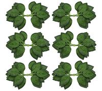 GORGECRAFT 60 PCS en Vrac Feuilles de Rose Vert Artificielle Faux Feuilles Décor Fleurs avec des Tiges de Vigne Réaliste pour des Arrangements de Mariage Centres de Table Petits Bouquets