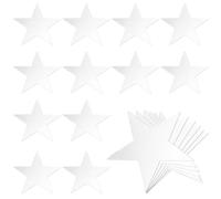 GORGECRAFT 60pcs en Forme D'Étoiles Argentées Découpées de 15cm Double Papier Imprimé Carton Pailleté Confettis à Cinq Étoiles avec Autocollant pour Bricolage Artisanat Tableau D'Affichage