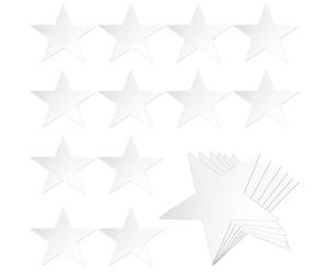 GORGECRAFT 60pcs en Forme D'Étoiles Argentées Découpées de 15cm Double Papier Imprimé Carton Pailleté Confettis à Cinq Étoiles avec Autocollant pour Bricolage Artisanat Tableau D'Affichage