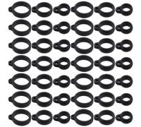 GORGECRAFT 66pcs 3 tailles Anneaux en Caoutchouc de Silicone Support de Bande Anti-Perte Noir Étuis Réglables Collier Lanière de Remplacement Pendentif Kit de Transport pour Bureau Sport 20.5/13/8mm