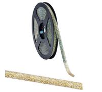 GORGECRAFT 6m*8mm Bande de Calfeutrage Auto-Adhésive Dorée pour Douche Baignoire Toilettes Bande de Garniture Décorative Ruban D'Étanchéité pour Coin de Salle de Bain Bord Mural