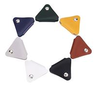 GORGECRAFT 7 Couleurs Triangle Cuir Cordon Keeper Cable Clips Support USB Sangles de Câble Attaches de Fixation Fil Organisateur avec Alliage Boutons Pression Gestion des Câbles pour Voyage Maison