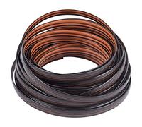 GORGECRAFT 8mm X 10m Dégradé Rotin Tissage Osier Matériel de Réparation Rotin Synthétique Plastique Plat Polyéthylène Tissé Tricot pour Réparation DIY Maison Meubles Chaise(Café)