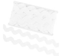 GORGECRAFT 9.1 m 4cm Rick Rack Trim Ruban RIC Rac Blanc Jumbo Wave Bending Fringe Rickrack Zig Zag Dentelle Bordure Tissu Tissé Tressé Bordure pour Couture Artisanat Emballage Cadeau de Noël Maison