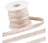 GORGECRAFT 9Ms Gimp Braid Trim 12mm Wide Woven Sewing Centipede Trim Embellishments Polyester Lace Edge Ribbon Sewing Accessories for Costume Home Furniture Decorative Curtain Pillow Linen