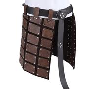 GORGECRAFT Armure de Cuisse Médiévale en Simili Cuir Rétro Double Face avec Ceinture de Protection pour Jupe de Chevalier Mercenaire pour GN Viking pour Homme Halloween Cosplay Costume