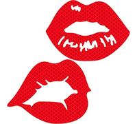 GORGECRAFT Autocollant Réfléchissant Haute Intensité en Vinyle pour Voiture Motif Lèvres Rouges Signalisation de Sécurité Nocturne Étanche pour Portable Mur Fenêtre Pare Chocs Protection Anti Rayures