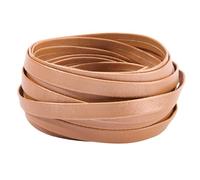 GORGECRAFT Bande de Cuir Double Pli de 5 m 8mm de Large Sangles en Similicuir Texturé Agneau Cordon en Cuir Souple Péruvien 1mm D'Épaisseur Bordure en PU pour Bricolage Bracelet Porte Clés