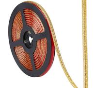 GORGECRAFT Bande de Joint Étanche 5mx8mm pour Carrelage Céramique Dorée Auto Adhésive Facile à Poser à Décoller avec Moulure Triangulaire Flexible pour Salle de Bain Angles de Murs Évier Baignoire