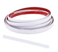 GORGECRAFT Bande de Moulage Intérieure de Voiture 3mX14.5mm Moulure Chromée Automobile Autocollants Décoratifs Blancs en PVC Flexible pour la Plupart des Pare Chocs de Véhicules Armoires Garde Robes