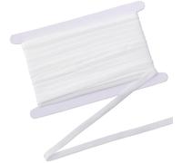 GORGECRAFT Bande Élastique Repliable 20 m X 11mm Ruban Extensible Blanc Sangle en Nylon Extensible Lanière Décorative Tissée pour la Confection de Bandeaux de Poignets de Vêtements D'Accessoires de C