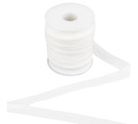 GORGECRAFT Bandeau Élastique en Nylon Foe Blanc de 20 m et 15mm Rouleau de Tricot Extensible et Doux Bobine d'emballage pour Élastiques à Cheveux Bandeaux Fabrication de Reliures Sangles Artisanat