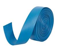 GORGECRAFT Bandes de Cuir Pliables 5mX25mmX1mm Sangle en Cuir PU Ruban de Garniture en Cuir Texture Peau d'agneau Cordon Plat en Cuir PU pour Outillage Fournitures D'Atelier Bleu Profond du Ciel