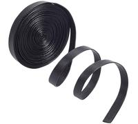 GORGECRAFT Bandes de Cuir Pliables de 5 mX10mmX1mm Cordon de Laçage en Cuir Brillant Noir Fin Double Face Sangle en Cuir PU pour Bricolage Colliers pour Animaux de Compagnie Bijoux Outillage Atelier