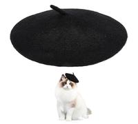 GORGECRAFT Béret pour Chat Bonnet pour Chien Bandeau en Laine pour Animal de Compagnie Chiot Artiste Français Mini Casquettes Couvre Chef pour Petit Chien pour Cheveux pour Fête Cosplay Carnaval Noël