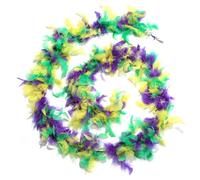 GORGECRAFT Boa en Plumes de Dinde de 2 m Boa en Plumes de Charleston de 14cm Plumes de Dinde Vertes Garniture à Franges pour Idées de Fête Preppy Mariage Bricolage Robe de Danse Costume d'halloween