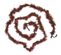 GORGECRAFT Boas en Plumes de Marabout Moelleuses 1.8mX45mm Garniture en Plumes de Dinde Couleur Marron Coco Chandelle Déguisement pour Femme Vêtements Artisanat Danse Mariage Fête d'arbre de Noël
