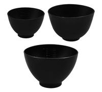 GORGECRAFT Bols de Boue Faciale Petits Bols Noirs Réutilisables en Silicone Flexible pour Masques Faciaux Produits de Soins de la Peau Bol de Mélange Kit D'Outils de Beauté Cosmétique Salon