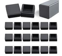 GORGECRAFT Bouchon Plastique 10pcs 38x38mm Noir Carré en Plastique Embouts Tube de Tuyau D'Insertion Bouchons de Tuyau Embout de Poteau pour Pieds de Meuble Trampoline Tables Bureaux Chaises