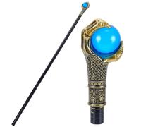 GORGECRAFT Canne Ancienne Vintage Bâton de Marche Orné D'Une Griffe D'Aigle Dorée D'Une Boule Bleue Sceptre Royal Halloween Cosplay Canne de Costume Baguette Magique Punk Événements à Thème Spectacles