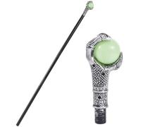 GORGECRAFT Canne de Marche Vintage en Plastique Style Antique pour Halloween Cosplay Sceptre Argenté Griffe d'aigle Bâton de Préhension Baguette Royale Costume Poignée Punk Événements Thématiques