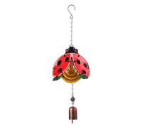 GORGECRAFT Carillon à Vent Coccinelle Pendentif Insectes Carillons à Vent Cloche en Fer Petit Ornement Rustique à Suspendre pour Jardin Cour Patio Intérieur Ou Extérieur Décoration à Suspendre