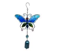 GORGECRAFT Carillon Éolien en Métal Papillon 30cm Cloche Insecte Carillon Décor Chanceux Rustique Maison Ornements Fer Stéréo Suspendu Cloche Carillons Éoliens pour Jardin Cour Patio Suspendue