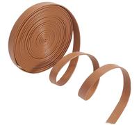 GORGECRAFT Cordon en Cuir Plat Double Face 5mX10mmX1mm Bande de Cuir Grainé Litchi Lanière en Cuir PU Péruvien Cordon en Cuir Pliable pour Bricolage Artisanat Colliers Animaux de Compagnie Atelier